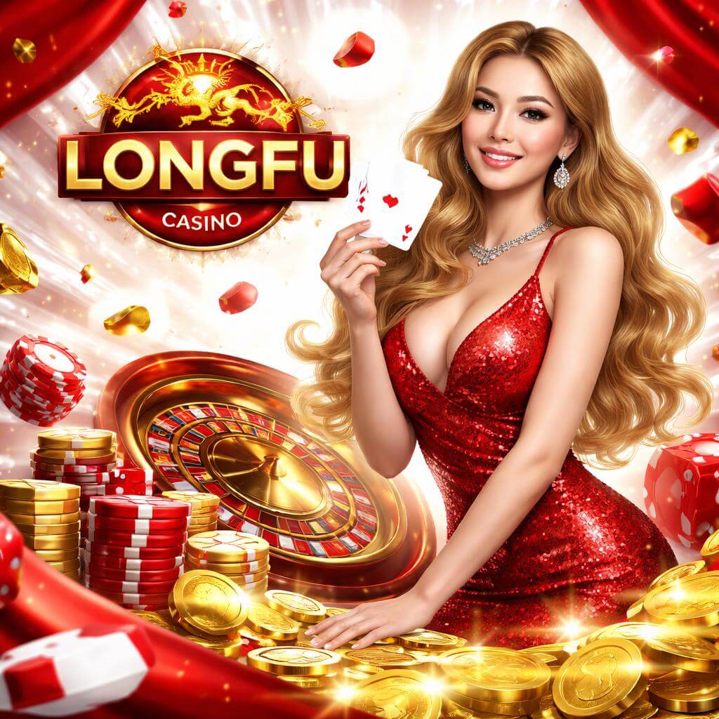 LONGFU slots lobby with colourful reels and jackpot games